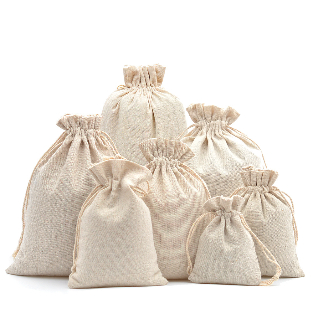 10pcs Cotton Linen Drawstring  – Linen Bag Bulk Bewertung und Preis