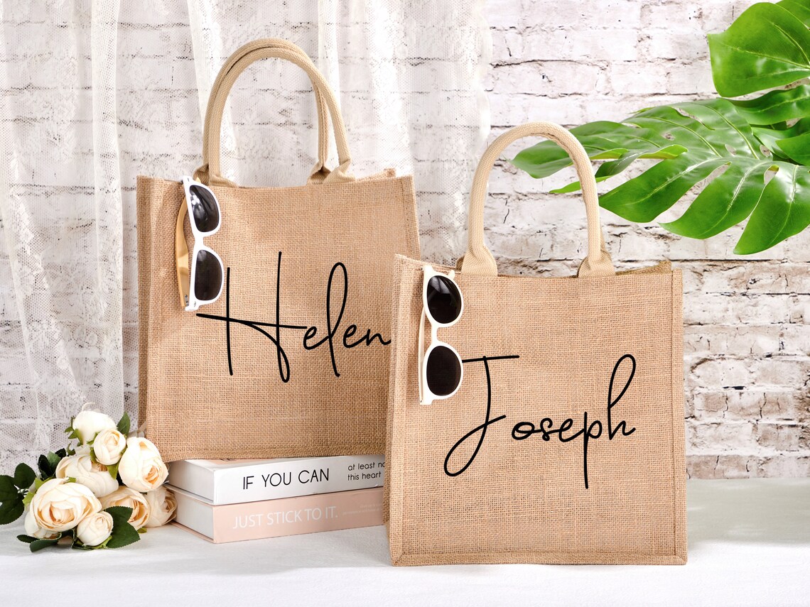 Bridesmaid Burlap Tote Gift Ba – Linen Bag Bulk Bewertung und Preis